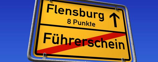 Straßenschild in Richtung Flensburg 